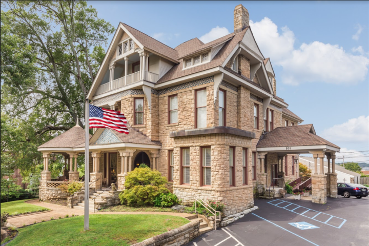 an old stone building