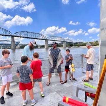 a group of people on a beach
